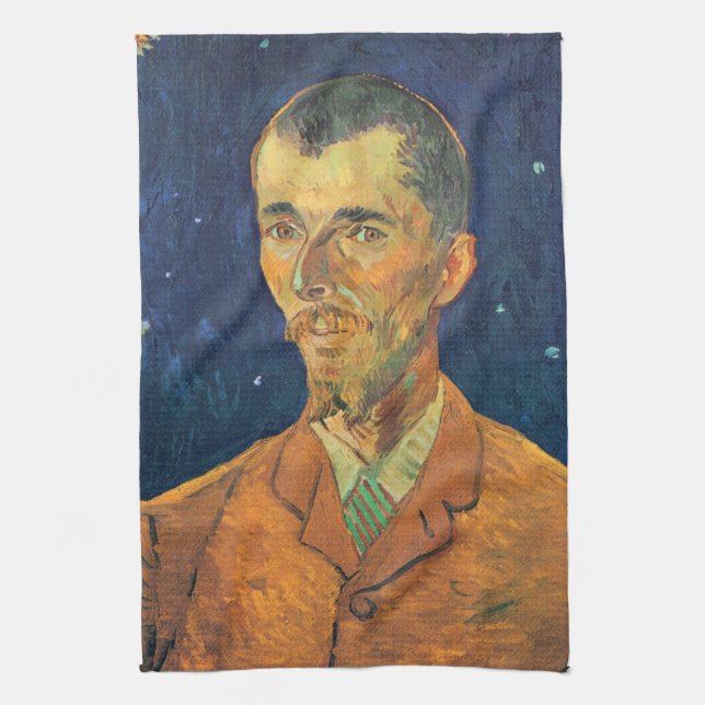 Portrait of Eugene Boch by Vincent van Gogh Kitchen Towel (Vertical)