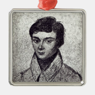 Portrait of Evariste Galois Metal Ornament