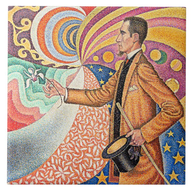 Portrait of Felix Feneon Ceramic Tile (Front)