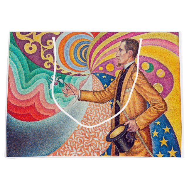 Portrait of Felix Feneon, Signac Large Gift Bag (Front)