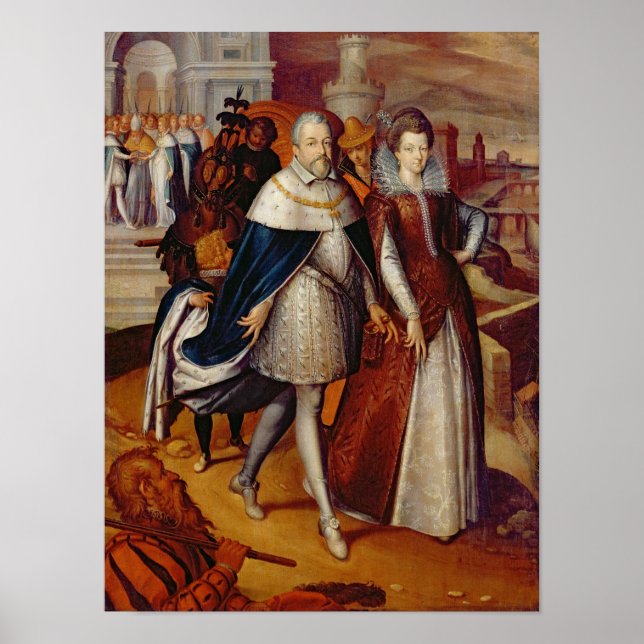 Portrait of Ferdinand I  and his Niece Poster (Front)