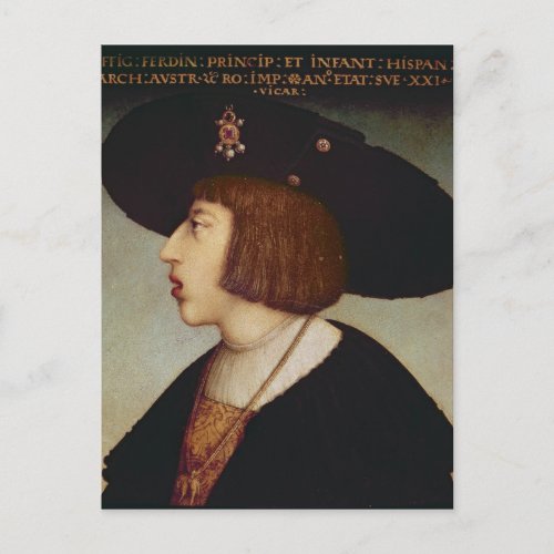 Portrait of Ferdinand I Holy Roman Emperor Postcard