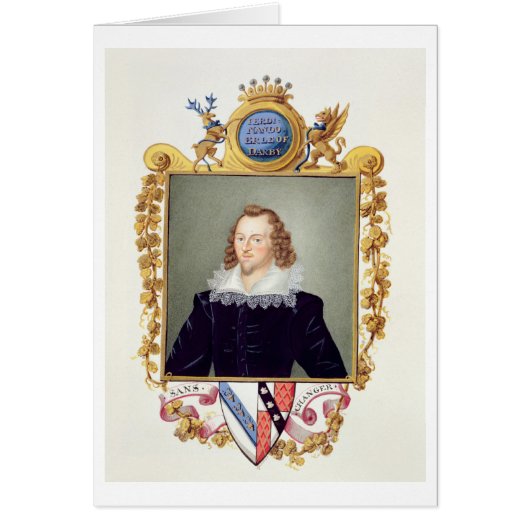 Portrait of Ferdinando Stanley (1559-94) 5th Earl Cards (Front)