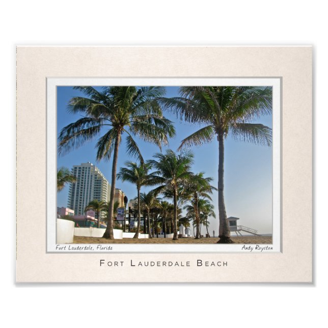 Portrait of Fort Lauderdale Beach Photo Print (Front)