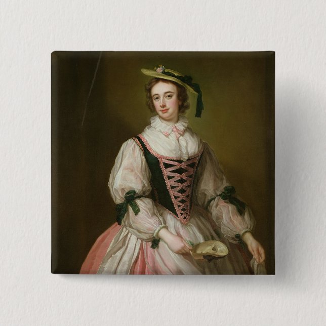 Portrait of Frances Macartney, c.1745 Button (Front)