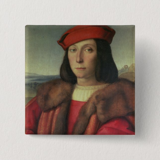 Portrait of Francesco della Rovere, Duke of Urbino Button (Front)