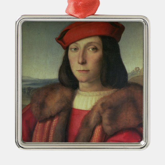 Portrait of Francesco della Rovere, Duke of Urbino Metal Ornament (Front)