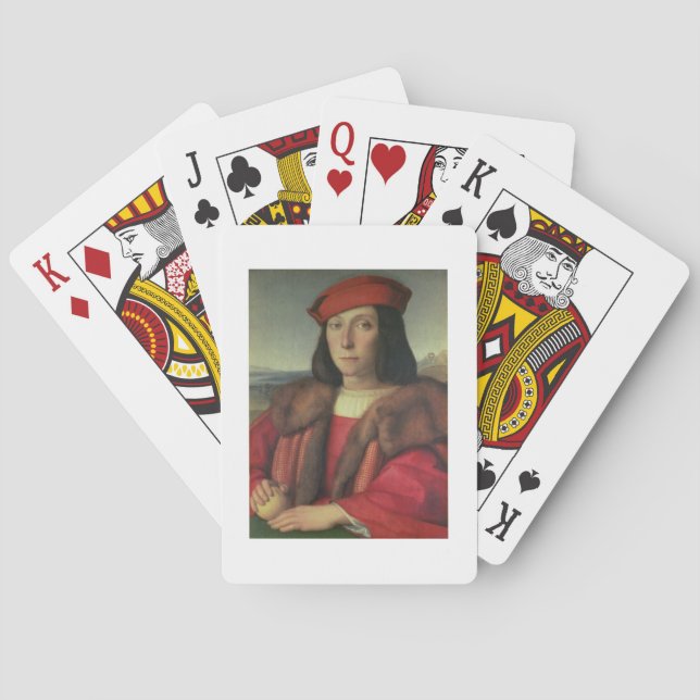 Portrait of Francesco della Rovere, Duke of Urbino Poker Cards (Back)