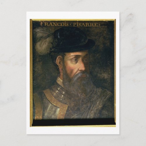 Portrait of Francisco Pizarro c1478_1541 Spanis Postcard