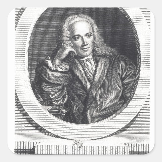 Portrait of Francois Quesnay Square Sticker (Front)