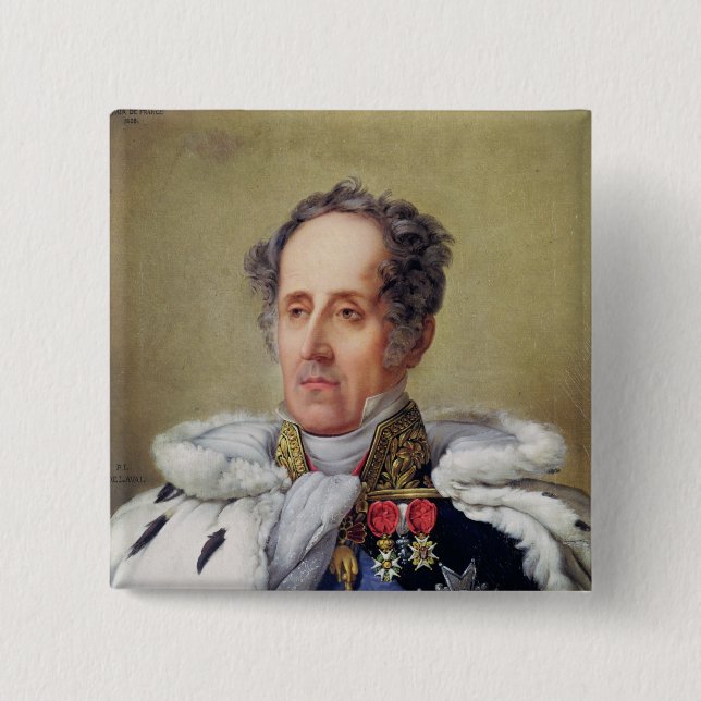 Portrait of Francois Vicomte de Chateaubriand Pinback Button (Front)