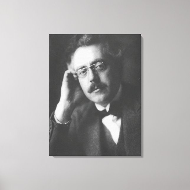 Portrait of Frank Bridge (1879-1941) (b/w photo) Canvas Print (Front)