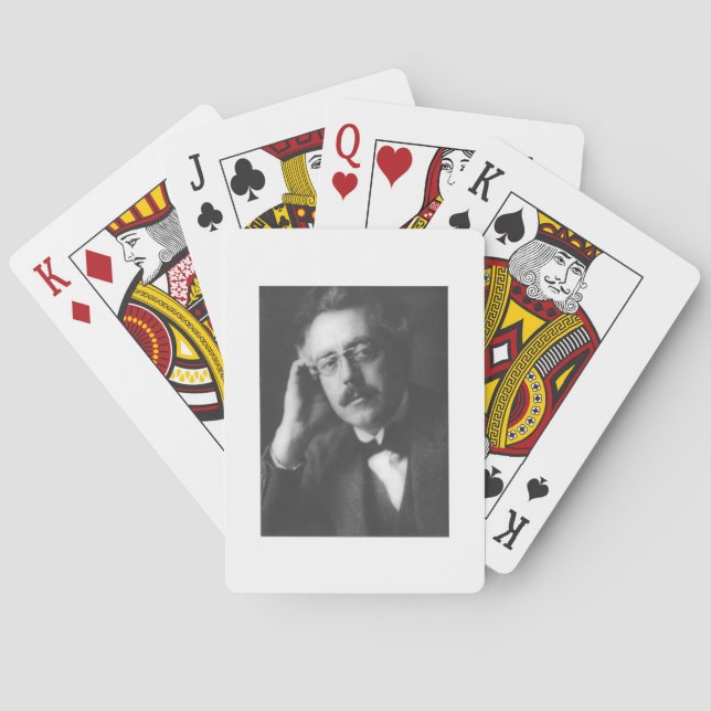 Portrait of Frank Bridge (1879-1941) (b/w photo) Poker Cards (Back)