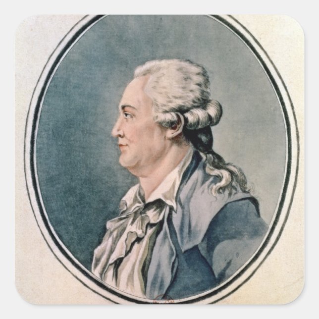 Portrait of Franz Anton Mesmer Square Sticker (Front)