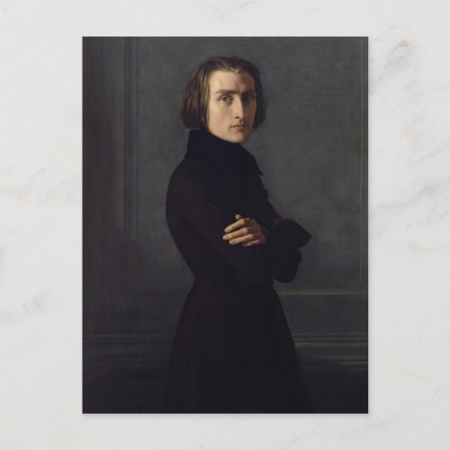 Portrait of Franz Liszt  1839 Postcard
