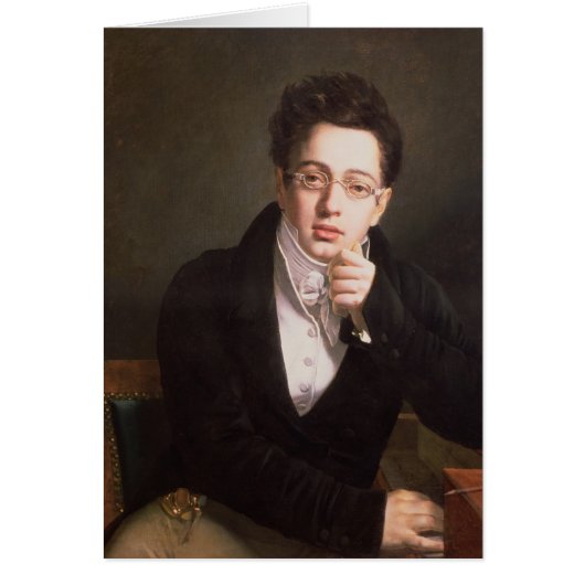 Portrait of Franz Schubert , Austrian composer Cards (Front)