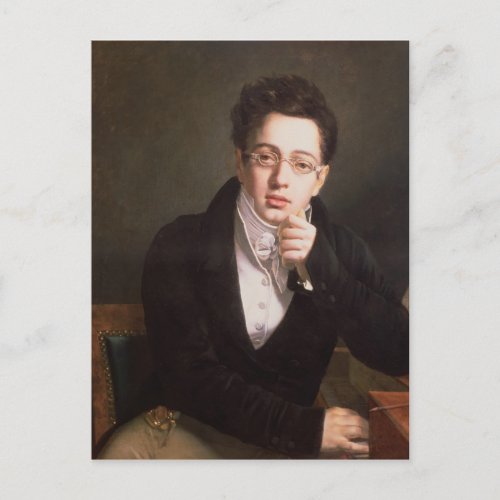 Portrait of Franz Schubert  Austrian composer Postcard