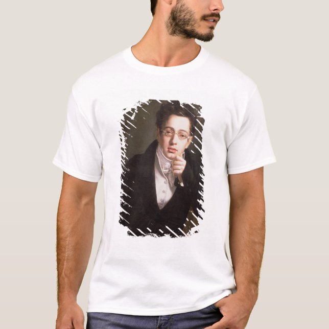 Portrait of Franz Schubert , Austrian composer T-Shirt (Front)