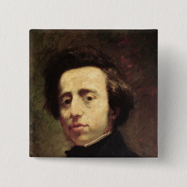 Portrait of Frederic Chopin 2 Button (Front)