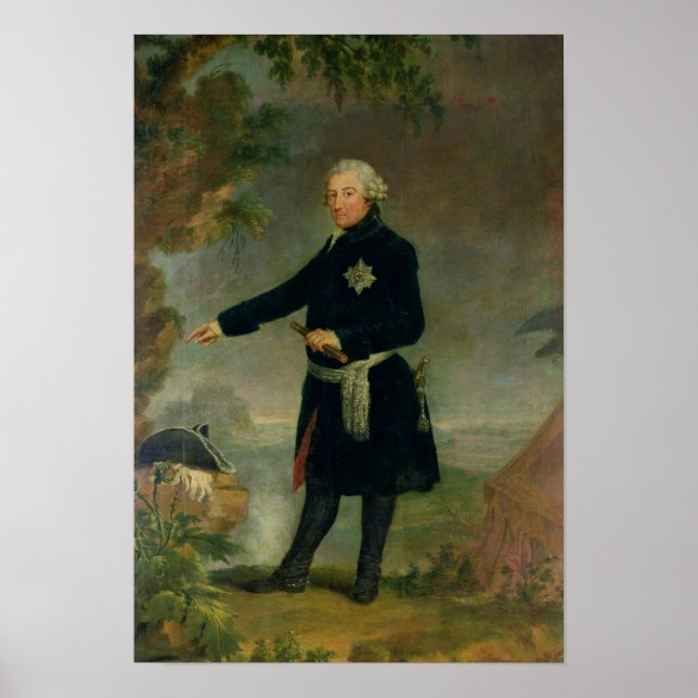 Portrait of Frederick II  the Great, 1772 Poster (Front)