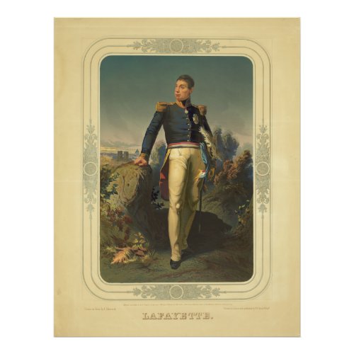 Portrait of French General Marquis de Lafayette Photo Print