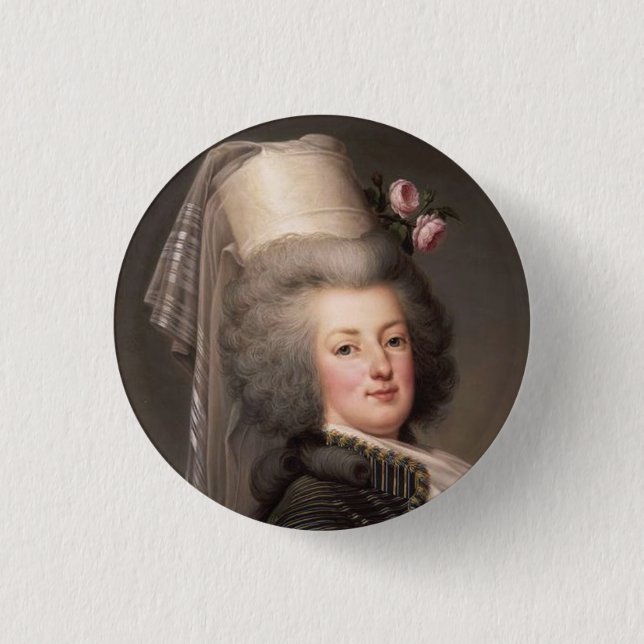 Portrait of French Queen, Marie Antoinette Button (Front)
