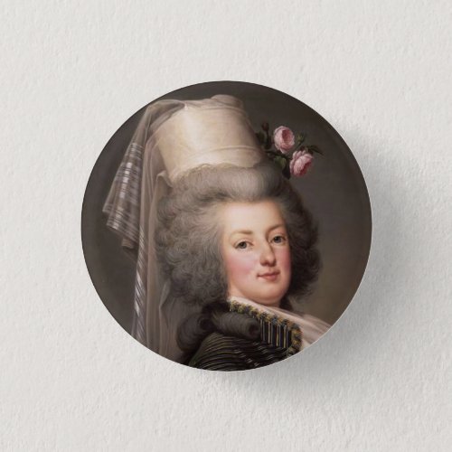 Portrait of French Queen Marie Antoinette Button