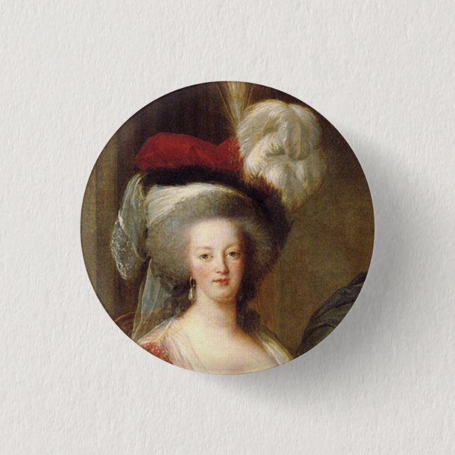 Portrait of French Queen, Marie Antoinette Pinback Button (Front)