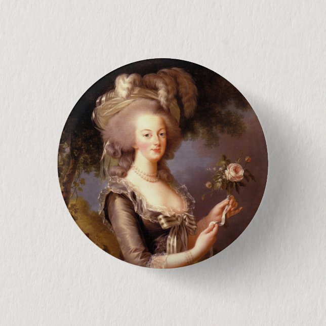 Portrait of French Queen, Marie Antoinette Pinback Button (Front)