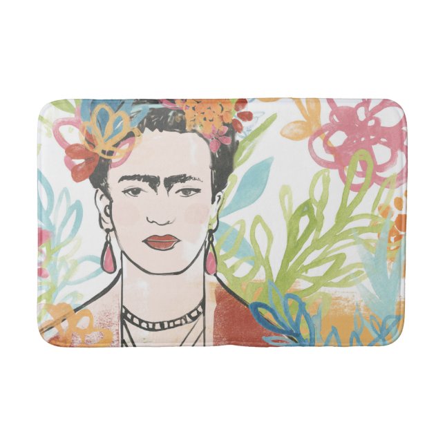 Portrait of Frida Kahlo Bath Mat (Front)