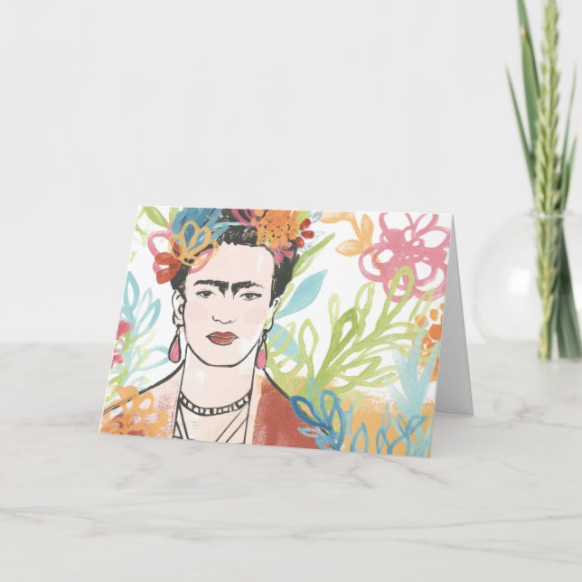Portrait of Frida Kahlo Card (Front)
