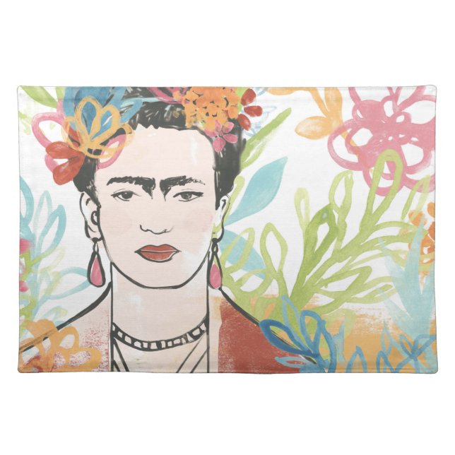 Portrait of Frida Kahlo Cloth Placemat (Front)