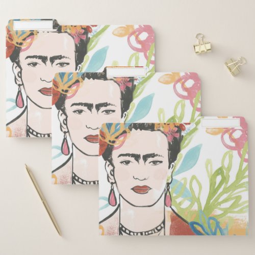 Portrait of Frida Kahlo File Folder