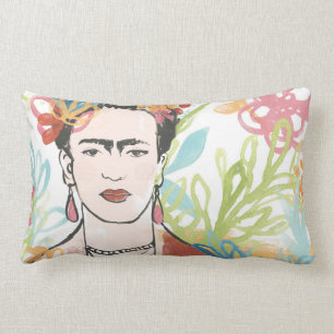 Portrait of Frida Kahlo Lumbar Pillow