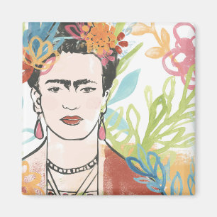 Portrait of Frida Kahlo Magnet