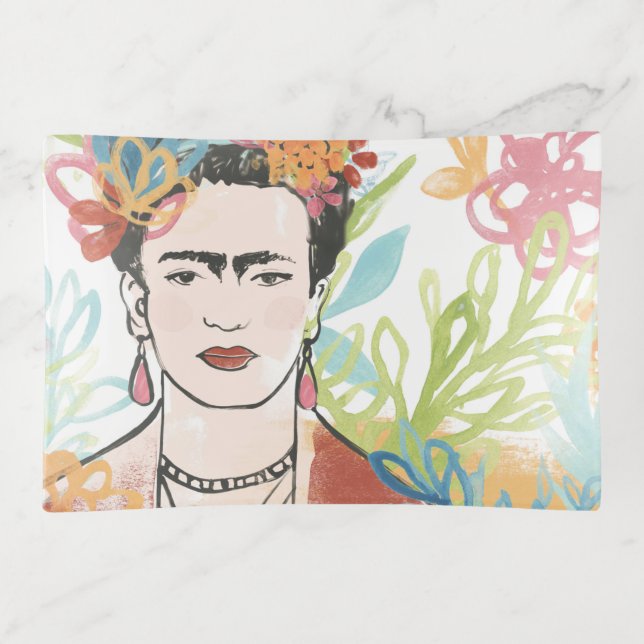 Portrait of Frida Kahlo Trinket Tray (Front)