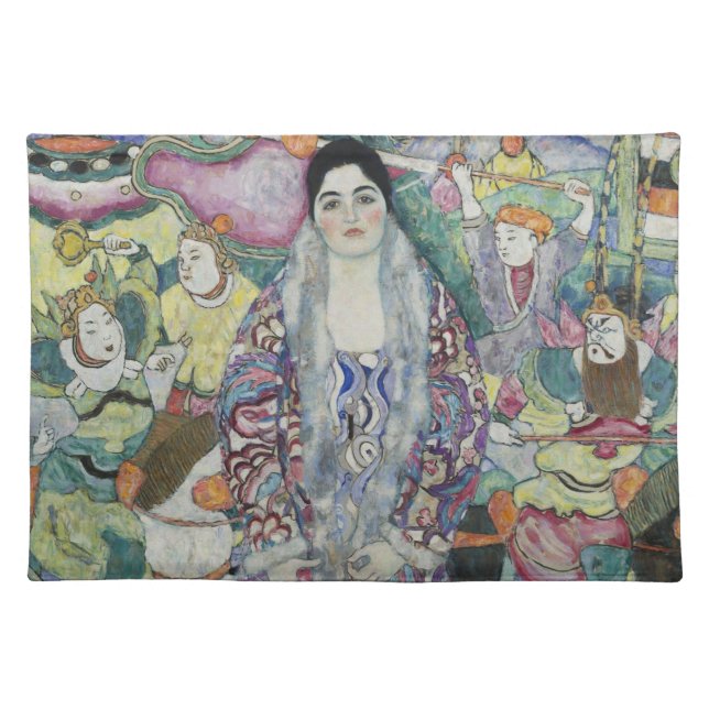 Portrait of Friederike Maria Beer by Gustav Klimt Cloth Placemat (Front)