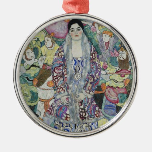 Portrait of Friederike Maria Beer by Gustav Klimt Metal Ornament