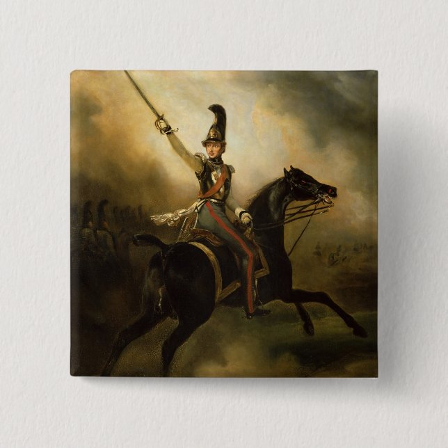 Portrait of Friedrich Heinrich  1830 Pinback Button (Front)