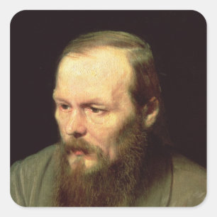 Portrait of Fyodor Dostoyevsky 1872 Square Sticker