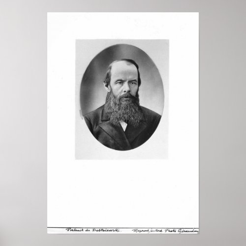 Portrait of Fyodor Mikhailovich Dostoyevsky Poster