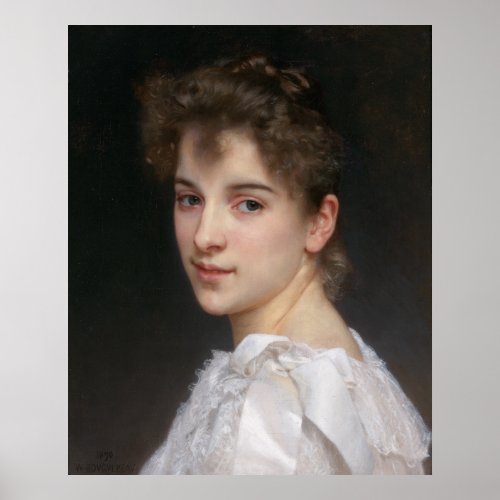 Portrait of Gabrielle Cot Bouguereau Canvas Poster