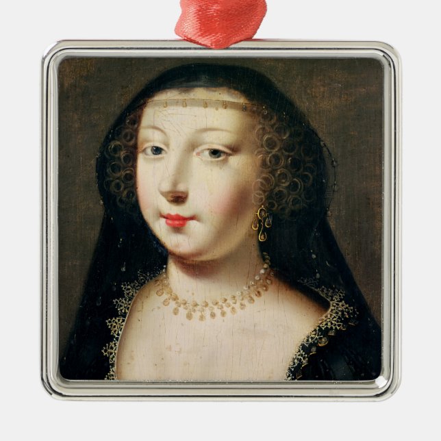 Portrait of Gabrielle d'Estrees Metal Ornament (Front)