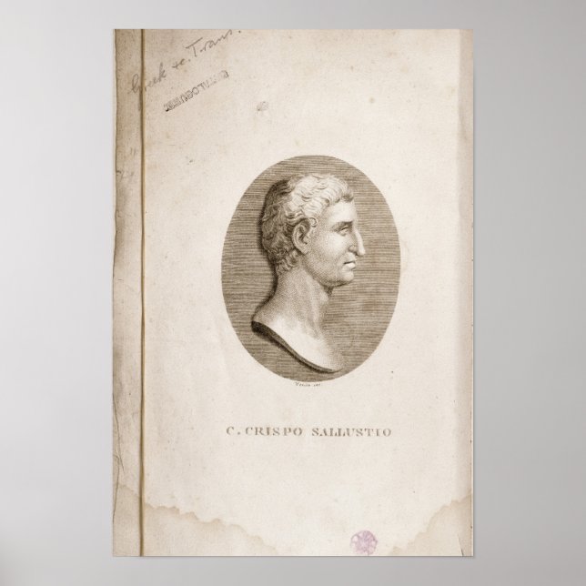 Portrait of Gaius Crispus Sallust Poster (Front)