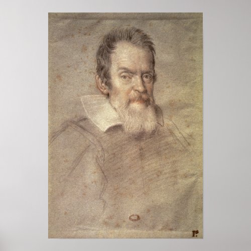 Portrait of Galileo Galilei Astronomer Poster