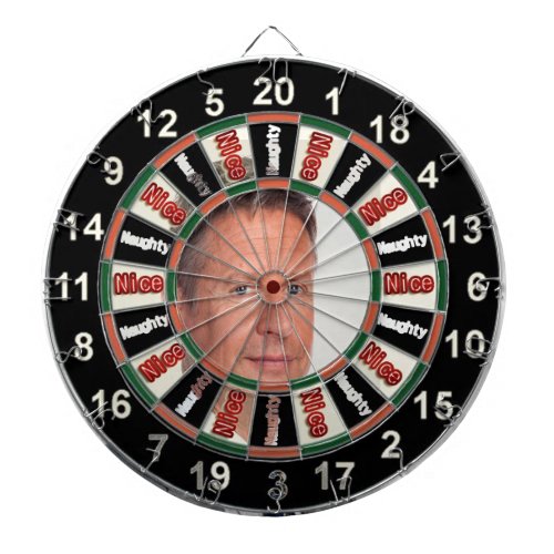 Portrait of Gary Johnson political dart board