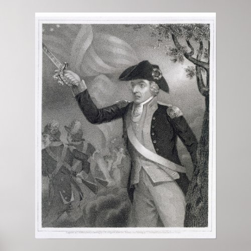 Portrait of General Francis Marion at the Battle o Poster