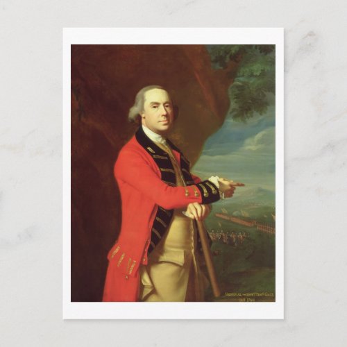 Portrait of General Thomas Gage c1768 oil on ca Postcard