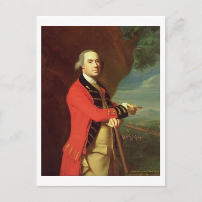 Portrait of General Thomas Gage, c.1768 (oil on ca Postcard (Front)