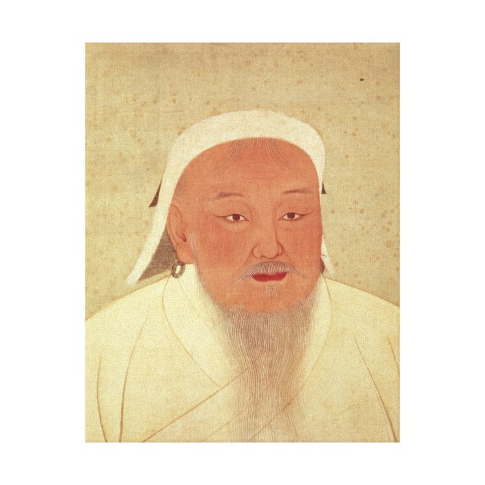 Portrait of Genghis Khan , Mongol Khan Canvas Print | Zazzle.com